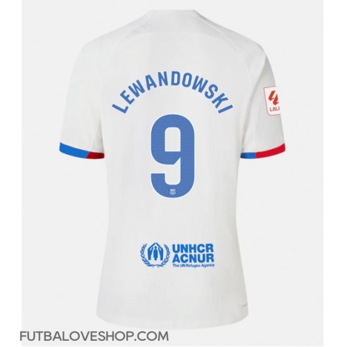 Dres Barcelona Robert Lewandowski #9 Preč 2023-24 Krátky Rukáv